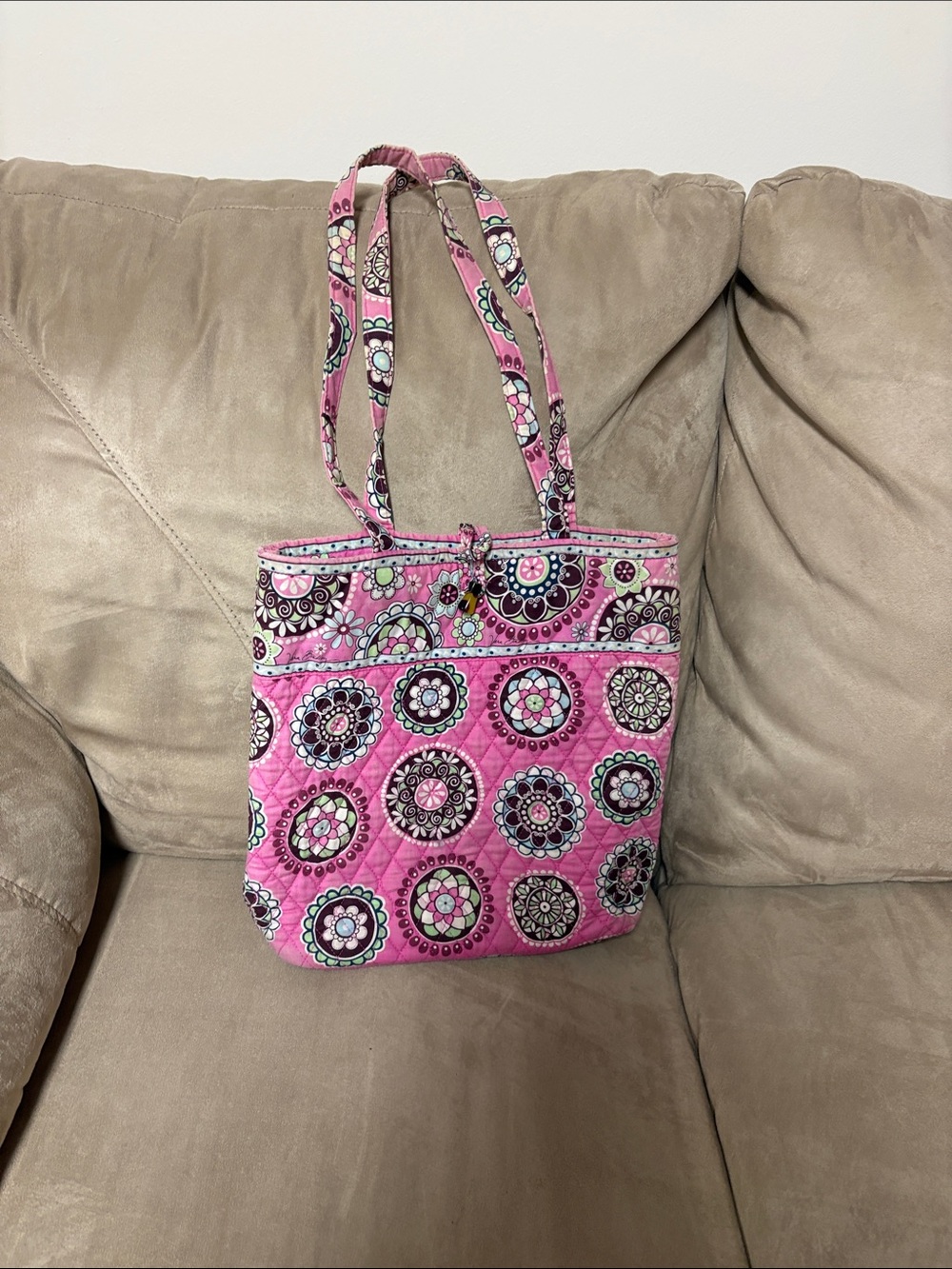 Vera Bradley Pink Quilted Medallion Tote